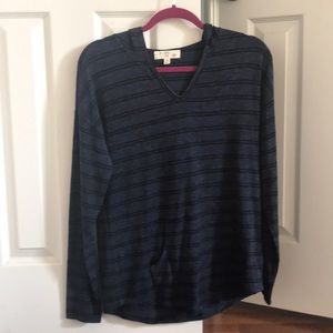 NWOT Hippie Rose Pullover Navy with Black Stripes